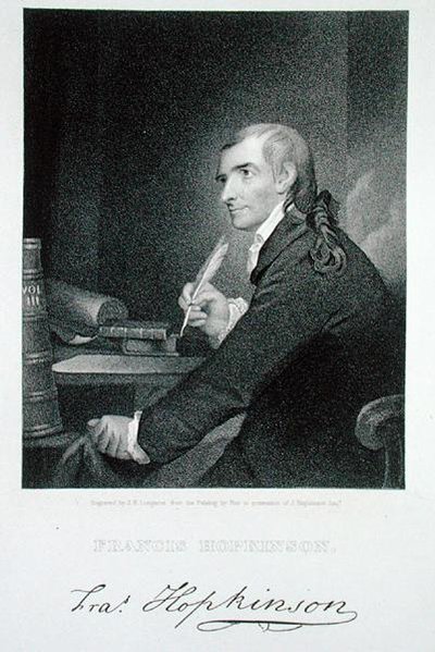 フランシス・ホプキンソン(1738-91)がジェームス・バートン・ロングエーカー(1794-1869)に彫らせたもの(エングレーヴィング) 作： Robert Edge (after) Pine