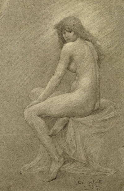 リリスのための研究、1900年頃（紙にチョーク） 作： Robert Fowler