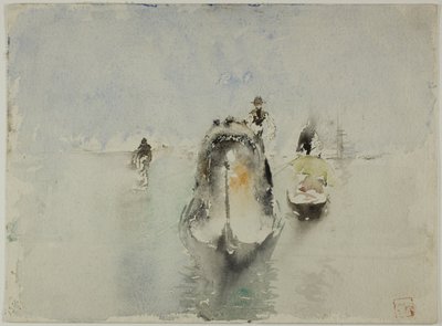 ゴンドラ、大運河、ヴェネツィア 作： Robert Frederick Blum