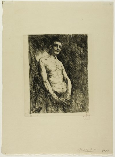 男の半裸体像 作： Robert Frederick Blum