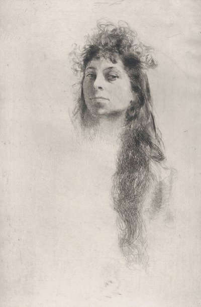 長い髪の少女の頭,.n.d., n.d.. 作： Robert Frederick Blum
