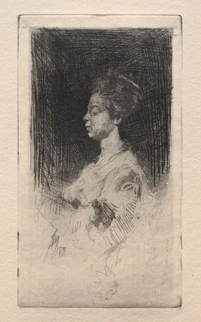 日本人女性の横顔 作： Robert Frederick Blum