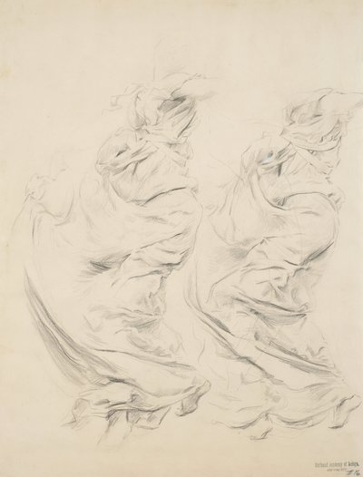 Moods to Music壁画用のカーテンのスケッチ、1893-95年（グラファイトとバフウォーヴ紙に黄色の鉛筆） 作： Robert Frederick Blum