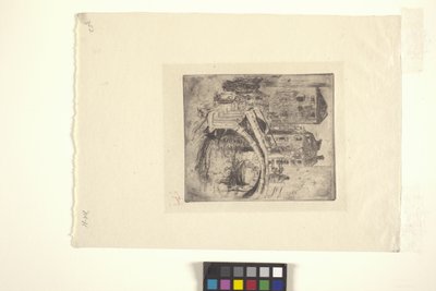 ヴェネツィアの運河と橋 (エッチング) 作： Robert Frederick Blum