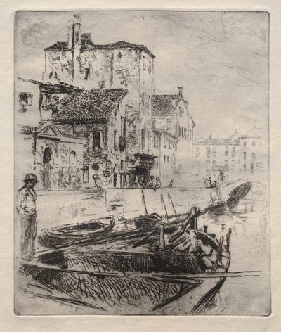 ベネチア運河とボート、第8号 作： Robert Frederick Blum