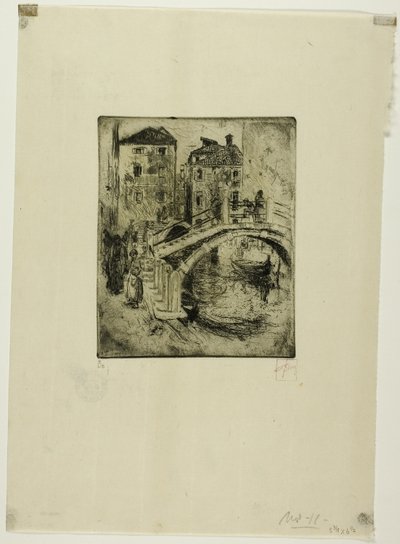 ヴェネツィアの運河と橋 作： Robert Frederick Blum