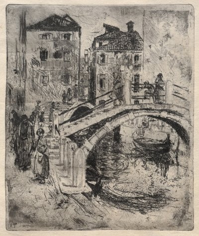 ヴェネツィアの運河と橋、1886年。 作： Robert Frederick Blum