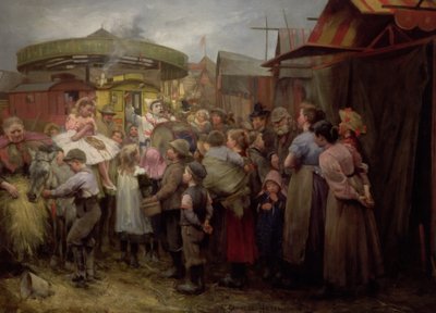 村のカーニバルこんにちは！こんにちは！こんにちは！ 1890年代 作： Robert Gemmell Hutchison