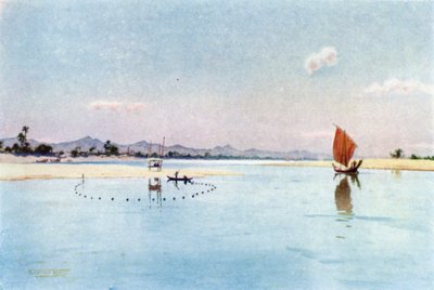 Irrawaddyのネット釣り 作： Robert George Talbot Kelly