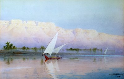 ナイル川の上で 作： Robert George Talbot Kelly