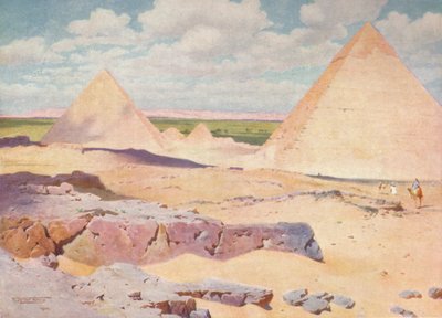砂漠のギザのピラミッド、c1880、1904 作： Robert George Talbot Kelly