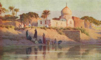 ナイル川下流のシンバブ村、1880年、1904年 作： Robert George Talbot Kelly