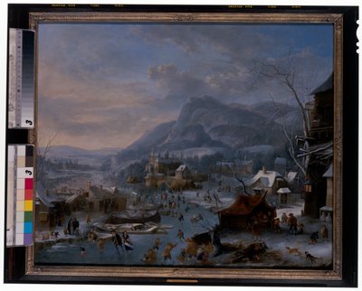 冬：農民と凍てつく冬景色 作： Robert Griffier