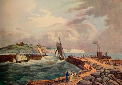 ドーバーハーバーに入るカッター、1819年 作： Robert Havell