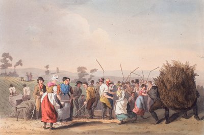 レイプの脱穀、1813 年 11 月 1 日 作： Robert Havell