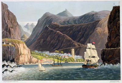 道路、セントヘレナ、1815 作： Robert Havell