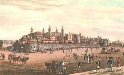 ロンドン塔、c1821。 作： Robert Havell