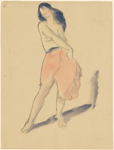 赤いスカートの踊り子 第2番 作： Robert Henri