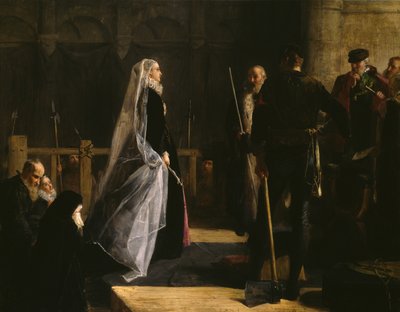 スコットランド女王メアリーの処刑（1542-87年 作： Robert Herdman