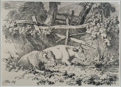 牛の休息、1807 作： Robert Hills