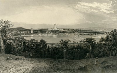 「アーリントンハイツからのワシントン」、1874年。 作： Robert Hinshelwood