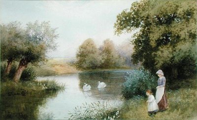 エイボン、サマータイムで（紙に水彩） 作： Robert Hollands Walker