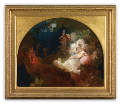 ティターニアが眠る（パネルに油彩） 作： Robert Huskisson