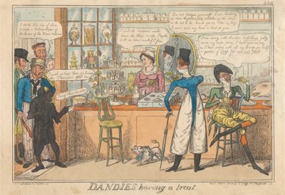 御馳走を持つダンディーズ 作： Robert Isaac Cruikshank