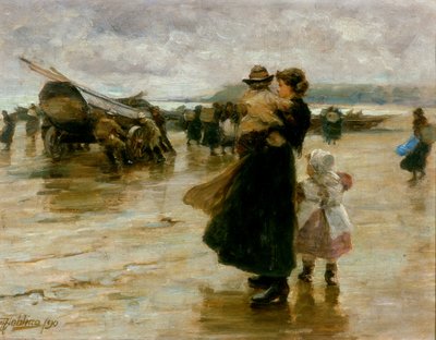 ボートの運搬、1890 作： Robert Jobling