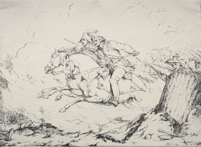 Polyautography の標本: Cavalry Charge 作： Robert Kerr Porter