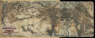 1862年7月9日、ヴァージニア州ジェームズリバー、ハリソンズランディングでのA.P.第3軍団の塹壕陣地 LOC gvhs01.vhs00295 作： ロバートノックススネーデン