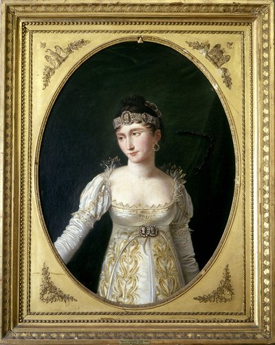 ロベール・ルフェーヴル（1756-1830）の「カロリーヌ・ミュラ 1812年」。 作： Robert Lefevre