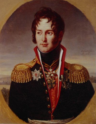 Pyotr Alexandrovich Chicherin 1778-1848、1814の肖像 作： Robert Lefevre