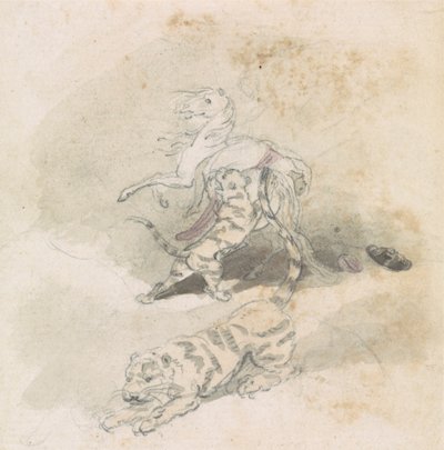 Um tigre atacando um cavalo 作： Robert Mabon