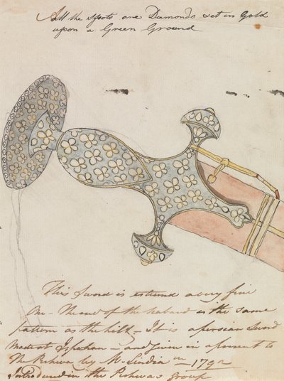 Punho de espada persa cravejado de diamantes 作： Robert Mabon