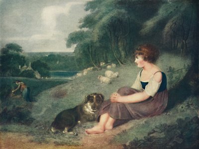 「シダ刈りの子供」、c1800、1925 作： Robert Mitchell Meadows