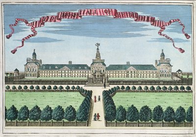 ベツレヘムの病院、「ロンドン市とその周辺の注目すべき場所の展望の書」、1700年頃 作： Robert Morden
