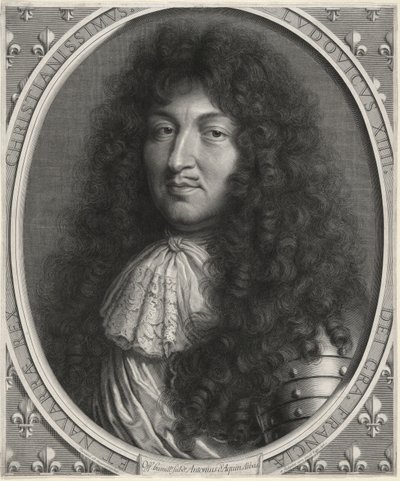 フランス王ルイ14世（1638年～1678年） 作： Robert Nanteuil