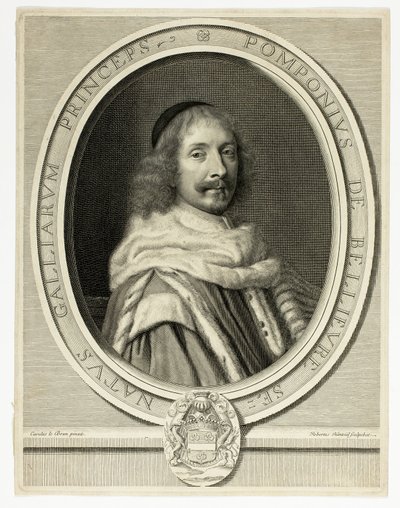 ポンポーネ・ド・ベリエーヴルの肖像 作： Robert Nanteuil
