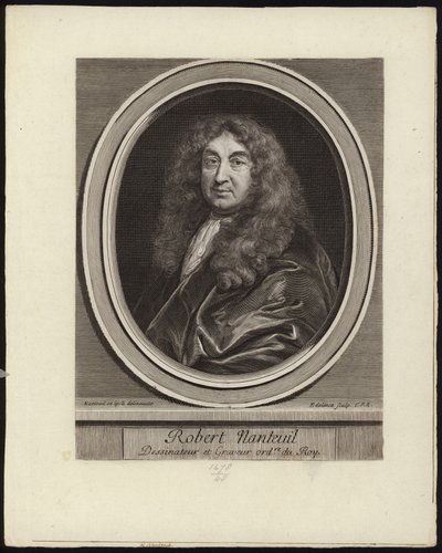 フランス人彫刻家ロバート・ナントゥイユの自画像 作： Robert Nanteuil