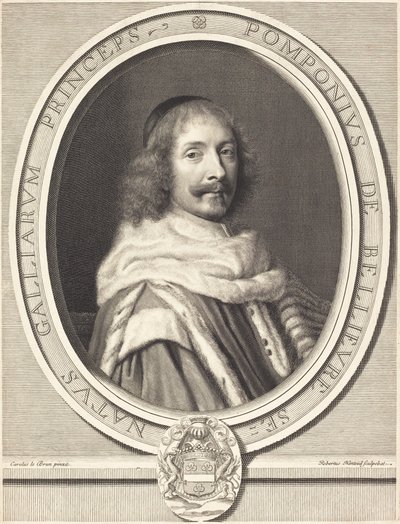 ポンポン・デ・ベリエーヴル 作： Robert Nanteuil after Charles Le Brun
