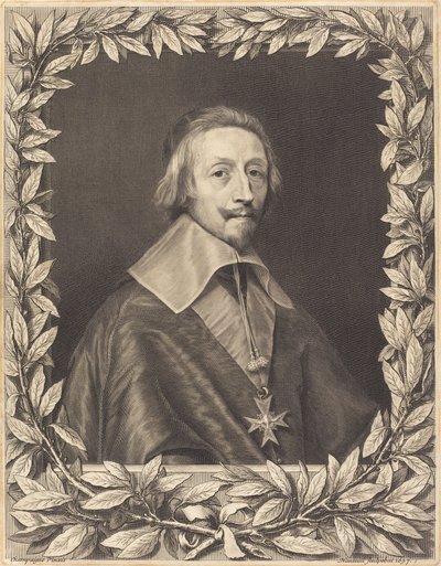 リシュリュー枢機卿 作： Robert Nanteuil after Philippe de Champaigne