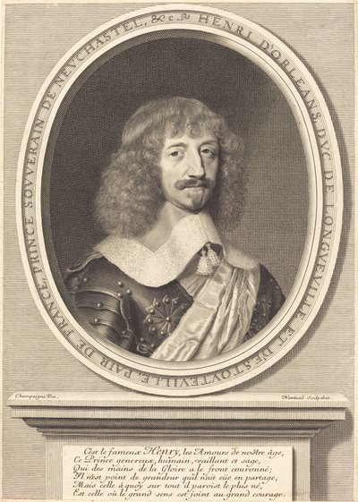 ロングヴィル公アンリ2世ドルレアン 作： Robert Nanteuil after Philippe de Champaigne