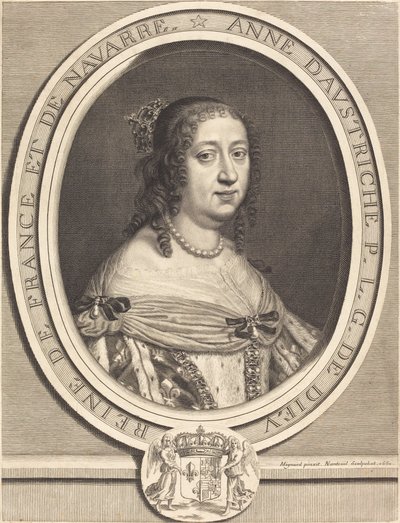 オーストリアのアン、フランスとナバラの女王 作： Robert Nanteuil after Pierre Mignard I