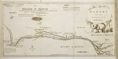 Dahomeyとその周辺。WoodmanとMutlowによって彫刻されたArchibald Dalzelの「The History of Dahomey」から。 1793 作： Robert Norris