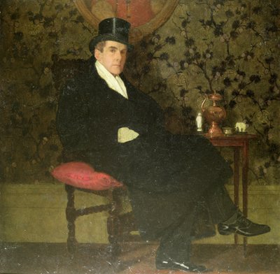 毛皮のコートを着た男 作： Robert Oswald Moser