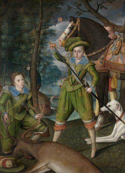 ヘンリー フレデリック 1594-1612 年、プリンス オブ ウェールズ、サー ジョン ハリントン 1592-1614...、1603 年。 作： Robert Peake I