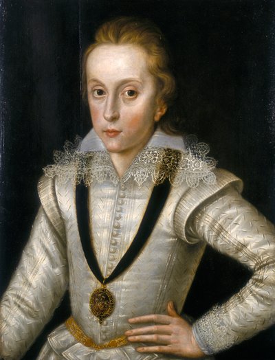 「ヘンリー・フレデリックの肖像、プリンス・オブ・ウェールズ 1594-1612」、c1604 作： Robert Peake I