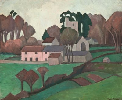 クレイヒドン教会（キャンバスに油彩） 作： Robert Polhill Bevan