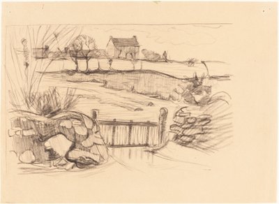 農家への門、ポンタヴァン 作： Robert Polhill Bevan